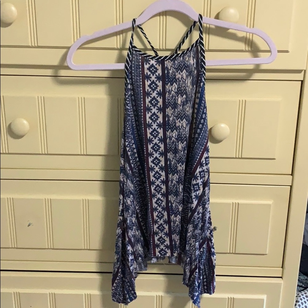 🌟High neck tribal pattern tank top